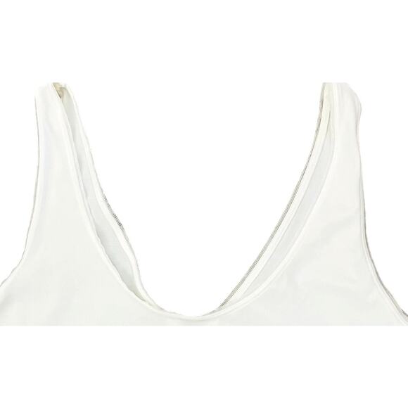 RED HOT BY SPANX ROUND NECK TANK TOP, WOMENS, L, SOLID WHITE,, 1” SHOULDER STRAP - Picture 2 of 10